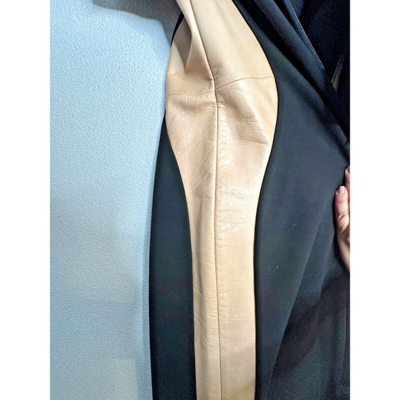 Diane von Furstenberg Black and Tan Leather Mosaic4 Women's Dress Size 2 - Picture 10 of 16